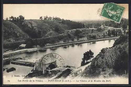 AK Pont-Réan, La Vilaine et le Moulin du Boël