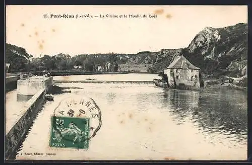 AK Pont-Réan, La Vilaine et le Moulin du Boël