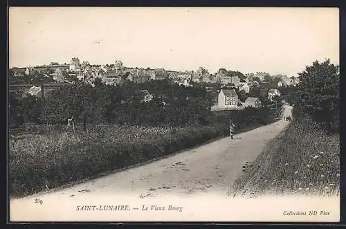 AK Saint-Lunaire, Le Vieux Bourg et chemin rural vers le village