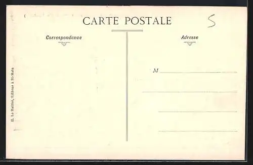 AK Saint-Lunaire, Le Décollé (Extrême-Pointe) avec vue sur la mer et promeneurs