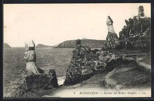 AK Rothéneuf, Escalier des Rochers Sculptés