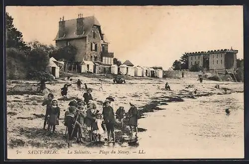 AK Saint-Briac, La Salinette, Plage du Nessay, enfants jouant sur la plage