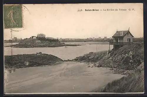 AK Saint-Briac, La Rivière du Frémur et maison sur pilotis