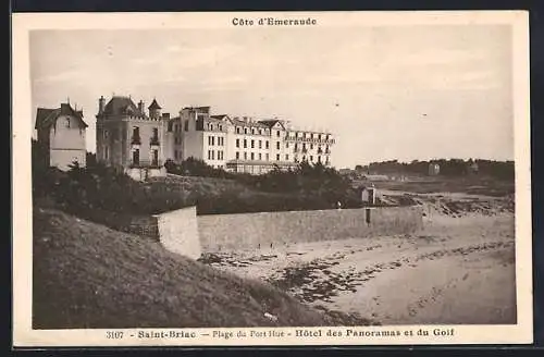 AK Saint-Briac, Plage du Port Hue, Hôtel des Panoramas et du Golf