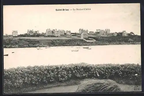 AK Saint-Briac, Le Béchet-L`Abbé avec vue sur les maisons et la côte