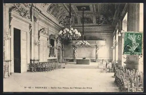 AK Rennes, Salle des Fêtes de l`Hôtel-de-Ville