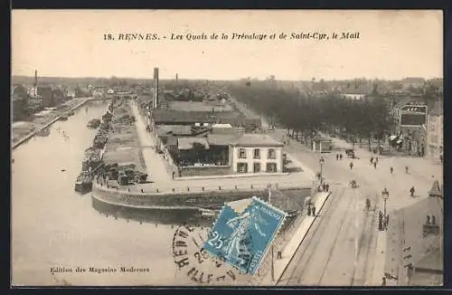 AK Rennes, Les Quais de la Prévalaye et de Saint-Cyr, le Mail