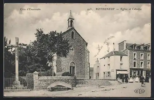 AK Rotheneuf, Église et Calvaire