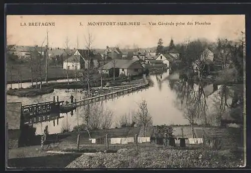 AK Montfort-sur-Meu, Vue Générale prise des Planches