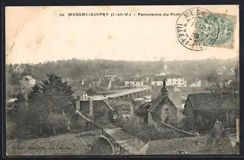 AK Messac-Guipry, Panorama du Pont et vue du village