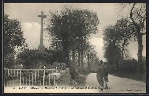 AK Mézières, Le Calvaire et Route de Saint-Jean