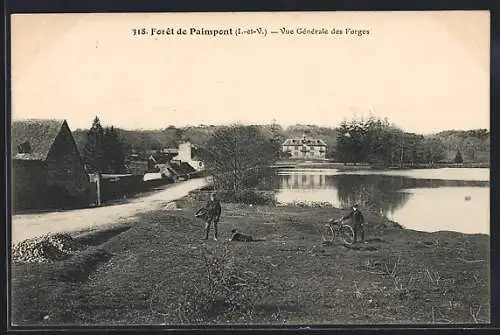 AK Forêt de Paimpont, Vue générale des Forges