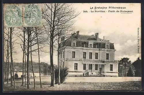 AK Foret de Paimpont, Le Pavillon dans la Forêt de Paimpont