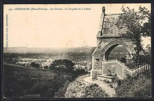 AK Pléchâtel, Les Grottes, La Chapelle de la Salette