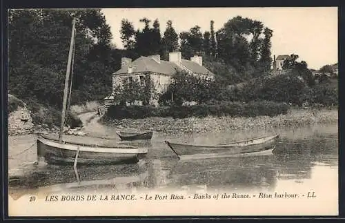 AK Rion, Le Port Rion avec barques sur les bords de la Rance