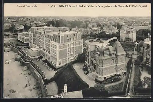 AK Dinard, Hôtel et Villas, Vue prise de la Tour de l`Hôtel Crystal