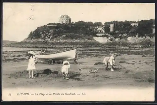 AK Dinard, La Plage et la Pointe du Moulinet