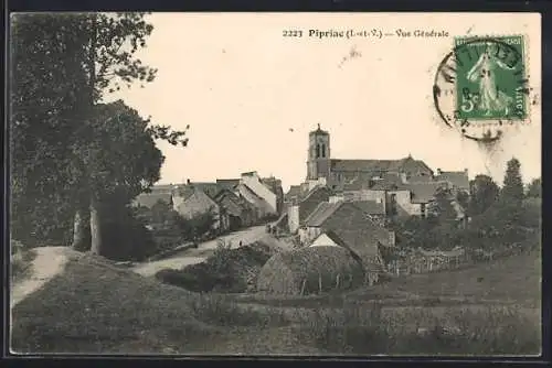 AK Pipriac, Vue générale du village