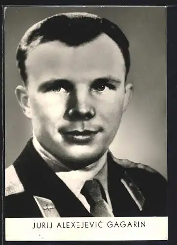 AK Portrait von Jurij Alexejevic Gagarin