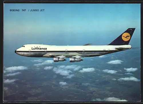 AK Lufthansa Jumbo Jet Boeing 747-30 über den Wolken