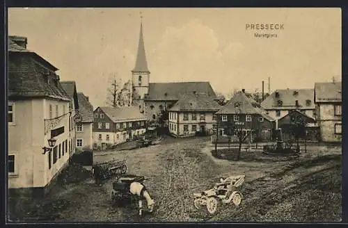 AK Presseck, Marktplatz und Kirche