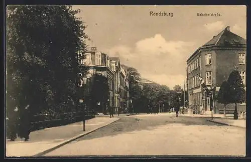 AK Rendsburg, Partie in der Bahnhofstrasse