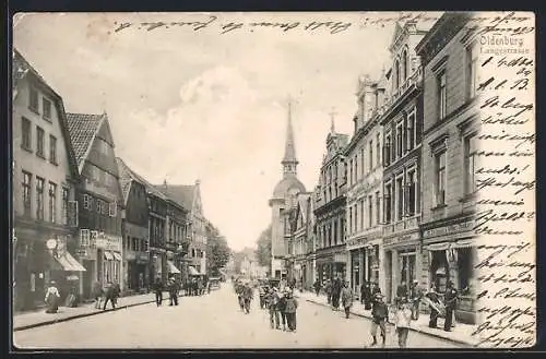 AK Oldenburg / O., Belebte Partie in der Langestrasse