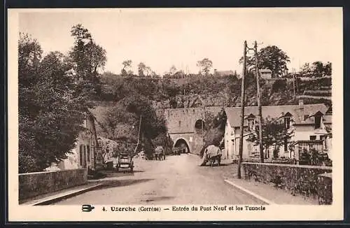 AK Uzerche, Entrée du Pont Neuf et les Tunnels