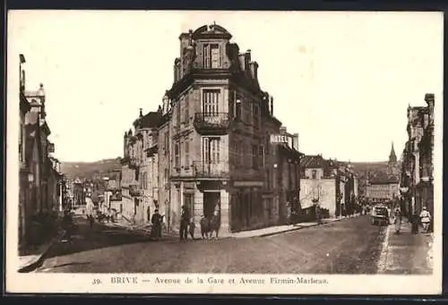 AK Brive, Avenue de la Gare et Avenue Firmin-Marbeau