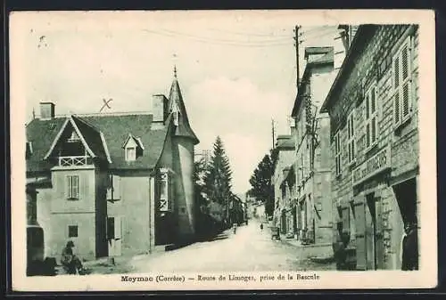 AK Meymac, Route de Limoges prise de la Bascule