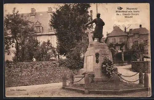 AK Meymac, Monument aux Morts de la Grande Guerre 1914-18