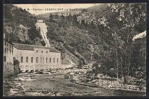 AK Lesaillant, L`Usine Électrique au bord de la rivière en Corrèze