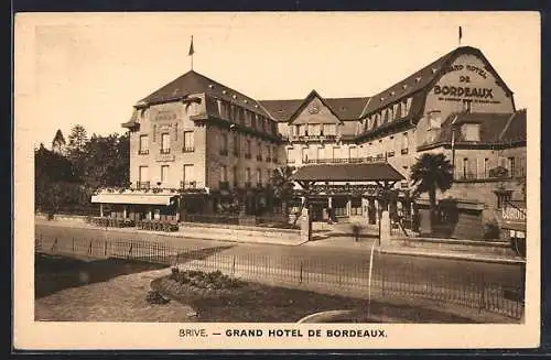 AK Brive, Grand Hôtel de Bordeaux et son entrée majestueuse