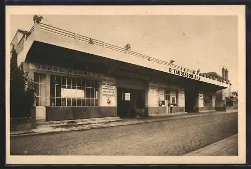 AK Brive, Entrepôt D. Taurisson et Fils, facade de la rue