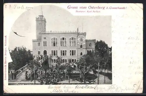 AK Cossebaude, Gasthaus Osterberg, Bes. Karl Seifert, Aussenansicht