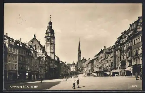 AK Altenburg i. Th., Markt mit Kirche