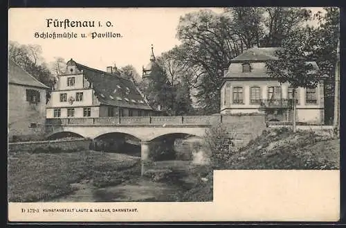 AK Fürstenau i. O., Schlossmühle und Pavillon