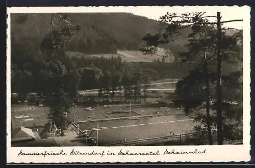 AK Sitzendorf, Blick auf das Schwimmbad