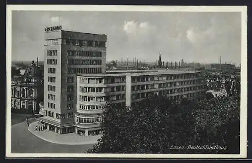 AK Essen, Blick auf das Deutschlandhaus