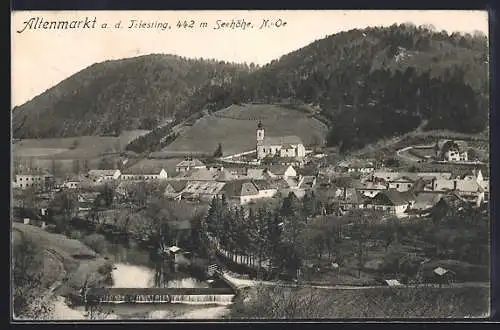 AK Altenmarkt a. d. Triesting, Teilansicht mit Kirche