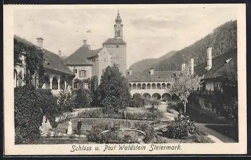 AK Waldstein /Steiermark, Schloss und Post