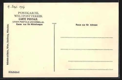 AK Kitzbühel, Strassenpartie mit Anwohner