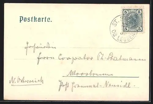 AK St. Stefan ob Leoben, Mathildenheim mit Strasse aus der Vogelschau