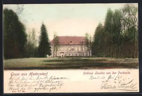 AK Hadersdorf, Schloss Laudon von der Parkseite