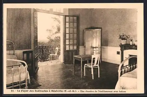 AK Réalville, Chambre de l`établissement avec balcon