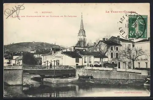 AK Moissac, Le Pont des Mariniers et le Clocher de St Jacques