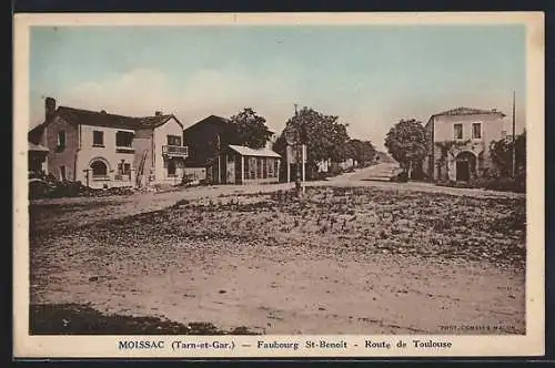 AK Moissac, Faubourg St-Benoît, Route de Toulouse