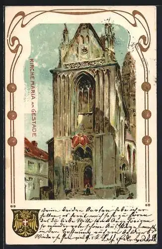 Künstler-AK Wien, Kirche Maria am Gestade