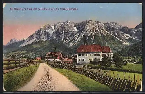 AK Ramsau am Dachstein, St. Rupert am Kulm mit Dachsteingruppe