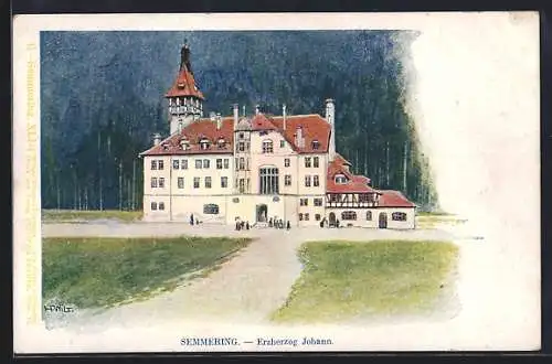 Künstler-AK Philipp + Kramer Nr. XLI /4: Semmering, Erzherzog Johann